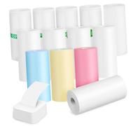 MUCKLILY 13 Rolls Thermal Paper Printer Paper 57 * 25mm Printing Easy to Install Adhesive for Business and Creative Projects Compatible with Mini Thermal Printers