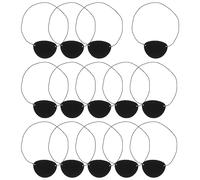 MUCKLILY 14pcs Pirate Eye Patch Black Felt Cloth with Adjustable Elastic Straps Adorable Funny Cartoon Design Good Skin Touch Adds Festival Atmosphere for Dress and Festival