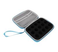 MUCKLILY 15-Grid 10Ml Insulin Vial Storage Box Blue - Compact Diabetic Supplies Organizer for Fridge and Travel, Portable Insulin Carrying Case with Vial Protection for Daily Management