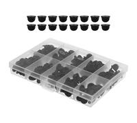 MUCKLILY 150pcs Rubber Pin Backs with Transparent Storage Case Locking Silicone Lapel Brooch Clasp for Badges Medals and Insignia Secure Non-Slip Replacement Parts for Hats Ties and Pins