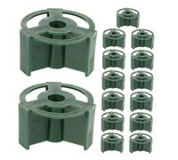 MUCKLILY 15pcs Plastic Commemorative Vase Holder Multipurpose Grave Cone Vase Inserts Easy Installation Green Floral Arrangements Accessories for Cemetery Visits and Qingming Festival