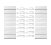 MUCKLILY 16pcs Name Tag Blank Name Badge Sublimation Density Board with Writeable Surface Practical Metal Pin for Schools and Playing Games