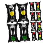 MUCKLILY 16pcs Traffic Light Foil Balloons for Birthday Party Decorations Red Yellow Green Construction Party Decor Reusable Photo Props Backdrop for Transportation and Automobile Themes