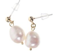MUCKLILY 1Pair Baroque Pearl Ear Studs for Women Elegant Delicate Earrings for Parties Weddings and Anniversaries for Engagements and Special Occasions
