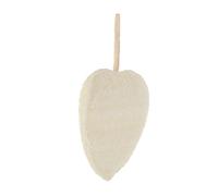 MUCKLILY 1Pc Double Sided Bath Scrubber Towel Gentle Exfoliating Loofah for Soft and Safe Bathing Rubbing Cloth for Deep Cleaning and Creating Lather Fun Heart Shaped Design