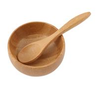 MUCKLILY 1Set DIY Bamboo Face Mask Mixing Bowl Skin Care Tool for Women Lightweight Stirring Bowl for Facial Masks and Hair Treatments for Home Use