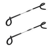 MUCKLILY 2 Pcs Camping Lantern Hangers with Iron Hook, Multi-Purpose and Easy to Install Tent Lamp Holders for Outdoor Camping and Travelling, Lightweight Black Design