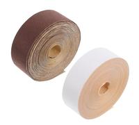 MUCKLILY 2 Rolls Lampshade Binding Tape Set - Self-Adhesive Cloth Edge Strips in Matte Light Beige and Glossy Coffee - 6 Meters Each for Table and Floor Lamp Shade Repair and Decoration