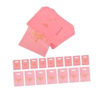 MUCKLILY 200pcs Pink Star Plastic Thank You Bags with Four-finger Handles Reusable Merchandise Pouches for Clothing Gifts Stationery Comfortable Grip for Retail and Party Packaging