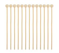 MUCKLILY 200Pcs Wooden Lollipop Sticks with 18Cm Ball Tips for Cake Pops, Candy Skewers, and Homemade Dessert Decoration Stirrers for Wedding Sweets and Coffee