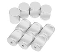 MUCKLILY 20pcs Aluminum Alloy Single-Hole Round Cabinet Drawer Pull Handles, 16x20mm Matte Silver Metal Knobs for Wardrobe, Furniture, Kitchen Cupboard Doors
