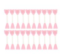 MUCKLILY 20pcs Bear-Shaped Double-Ended Silicone Face Mask Brush Set TPE Handle, Soft Silicone Pore Brush and Flat Fan Applicator for Facial Cleansing and Mask Application