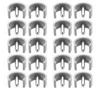 MUCKLILY 20pcs C-Shape Clamp Pins for 25/28mm Tube Folding Walker, Grey Cane Buckle Clips Replacement Parts, Lock Brackets for Walking Cane and Crutch Accessories in Mobility Aids