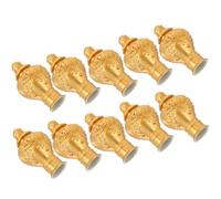 MUCKLILY 20PCS Gold Plastic Curtain Rod Finials Ends Caps, Retro Roman Drapery Pole Decorative Heads, Compatible with 26-28mm Diameter Window Curtain Poles