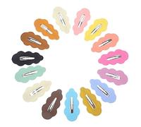 MUCKLILY 20pcs Hair Clips Snap Barrettes Lightweight Hairpins for Women Hair Accessories Candy Color Gradient Non-slip Clips for Christmas Dance Stage Performance