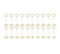 MUCKLILY 20pcs Metal Steel Memo Holders Multi-Function Card Clips Golden Lightweight Desktop Clips Steady on The Desktop Not Easy to Break for Hotels and Home