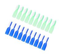 MUCKLILY 20Pcs Mini Toothbrushes with Finger Sleeve Design Small Portable Toothbrushes for Psychiatric Wards and High Security Facilities Safe for Inmates and Staff