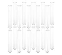 MUCKLILY 20pcs Ml Glass Test Tubes for Laboratory Use, Scientific Experiment Vials Made of Glass, for Storing Dry or Liquid Items in Lab and DIY Glue Production
