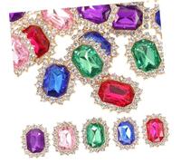 MUCKLILY 20pcs Pearl Rhinestone Shoe Clips Decorative Shoelace Charms DIY Accessories for Women Sneakers Shoes and Easy to Use in Deep Purple Pink Red Green