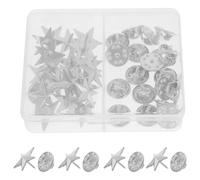 MUCKLILY 20pcs Silver Five Pointed Star Pins Brooches Made of Zinc Alloy, Convenient to Wear and Take, Adds Charm to Coats and Hats for Daily Life and Special Parties
