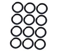 MUCKLILY 20pcs Thick Hair Bands High Elastic Hair Rubber Bands Ponytail Holders for Women Strong Stretch No Deformation for Braids and Buns Black