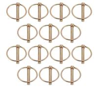 MUCKLILY 20pcs Tractor Hitch Pins 8x45mm Trailer Hitch Coupler Safety Pins with Ring Heavy Duty for Farm Tractors Lawn Mowers Trailers Yard Equipment