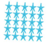 MUCKLILY 25Pcs Artificial Sea Stars Microlandscape Props for Aquarium Decor Lifelike Ocean Themed Ornaments Plastic Fish Tank Accessories Beach Nautical Decorations