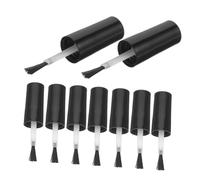 MUCKLILY 25pcs Nail Polish Brush Replacement Set with 10ml Black Cap Gel Liquid Dip Powder Brushes for Manicure Nail Art Salon Use