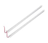 MUCKLILY 2pcs 50cm Warm White Rigid Led Strip Lights Aluminium Shell Dc12v Low Voltage Cabinet and Home Display Lighting