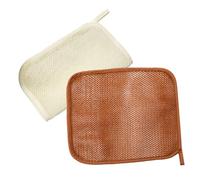 MUCKLILY 2pcs African Exfoliating Bath Net Sponge for Body and Back Scrubbing Nylon Mesh Washcloth for Deep Cleansing and Foaming Reusable Shower Back Scrubber for Smooth Skin Random Color