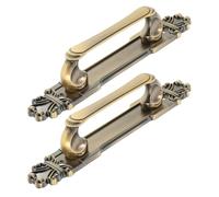 MUCKLILY 2pcs Antique Vintage Style Barn Door Handles, Rustic Metal Sliding Gate Pulls for Closet, Garage Shed, 215mm Bronze Finish Cabinet Hardware for Wooden Doors