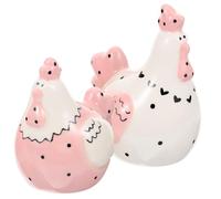 MUCKLILY 2pcs Ceramic Salt and Pepper Shakers Set, Easter Themed Embossed Kitchen Seasoning Dispensers, Decorative Condiment Containers for Dining and Entertaining
