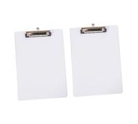 MUCKLILY 2pcs Clipboards School Clipboard Plastic Clip Boards Simple Generous Style Easy to Open and Close Clamping Papers for School Use