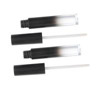 MUCKLILY 2pcs Elegant Round Black Gradient Lip Glaze Empty Tube Diy Lip Gloss Kit Gloss Tube Refills