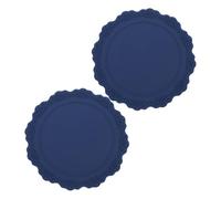 MUCKLILY 2pcs Embossed Silicone Table Mats Non-slip Kitchen Supplies Heat Resistant Place Mats for Dining Baking Microwave and Refrigerator Use