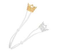 MUCKLILY 2pcs Hamster Crown Headdress Set for Small Animals, Alloy Material with Dazzling Look and Versatile Use, for Rabbits and Hamsters at Festive Moments and Parties