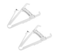 MUCKLILY 2pcs Handheld Body Fat Caliper with Dual Scale Measuring Tape Accurate Skinfold Thickness Tool for Men Women Tear-Resistant Design for Fitness and Health Tracking