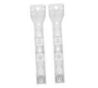 MUCKLILY 2pcs Heavy Duty Ceiling Mounted Curtain Track Brackets in White, Iron and Abs Material, Secure Hold Support for Home Decor, Minimalist Modern Style