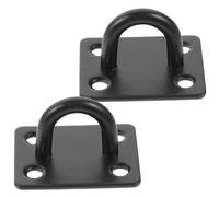 MUCKLILY 2pcs Heavy Duty Stainless Steel U Shaped Ceiling Anchor Hooks Pad Eye Plate for Indoor Outdoor Mounting Load Bearing Hanging Hardware