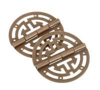 MUCKLILY 2pcs Jewellery Box Hinges Miniature Decorative Hinges Sturdy Universal Fit Brass 1.77x1.69x0.04in Elegant Vintage Look Rustic for Wooden Box Hardware for Jewellery Chests