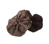 MUCKLILY 2Pcs Large Leopard Print Hair Scrunchies for Women Elastic Thick Hair Ties for Low Ponytails Animal Print for