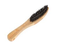 MUCKLILY 2pcs Long Handle Beard Brush with Natural Bristles, Portable Men’s Styling Facial and Mustache Grooming Tool for Daily Beard Cleaning and Shaping