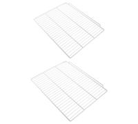 MUCKLILY 2pcs Metal Refrigerator Shelf Divider 45x35cm Wire Rack Organizer for Fridge and Freezer, Horizontal Mesh Board Separator Compatible with Fridge Drawer Storage