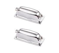 MUCKLILY 2pcs Metal Snare Drum Lugs Replacement Parts Silver Drum Accessories Dual-end Lug Strong Enough to Hold Snare for Percussion Instruments