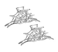 MUCKLILY 2pcs Metal Spiderweb Jaw Clips for Women Decorative Hair Claw Clips with Tight Grip for Back of Head Stylish Hair Accessories for Parties and Daily Wear
