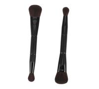 MUCKLILY 2pcs Multi-purpose Makeup Brush Double Sided Concealer Blush Brush for Nose Contour and Face Powder Application Soft Makeup