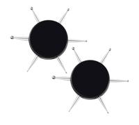 MUCKLILY 2pcs Nail Art Dotting Pen Set, 6 Sizes Circular Manicure Tools for Dotting, Painting, Rhinestone Picking, Black Precision Nail Design Pens for Salon and DIY Use