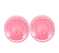 MUCKLILY 2pcs Nail Drill Bits Organizer Storage Box 48 Holes Pp Grinding Head Display Base for Manicure Nail Art Supplies Salon Use Pink