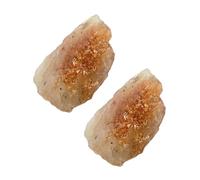 MUCKLILY 2pcs Natural Rough Chakra Crystals for Meditation and Therapy Compact Handheld Gemstones with Vibrant Orange Color Portable Energy Stones for Yoga and Stress Relief
