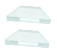 MUCKLILY 2Pcs Optical Glass Bricks Teaching Lens for Middle School Physics Experiments Trapezoidal Glass for Measuring Refractive Index and Light Convergence